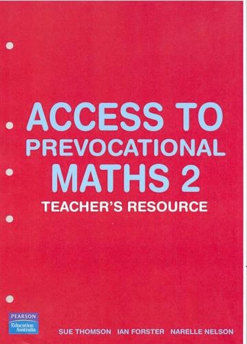 Access to Prevocational Maths 2 Teacher's Resource Pack