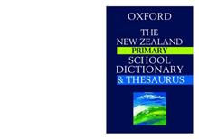 The New Zealand Oxford Primary School Dictionary & Thesaurus