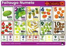 Faitauga Numela: Counting Numbers In Tokelau And English (wall Chart)