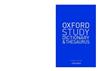 Oxford Study Dictionary and Thesaurus