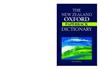 The New Zealand Oxford Paperback Dictionary