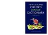 The New Zealand Oxford Junior Dictionary