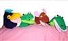 Wide Mouth Frog Hand Puppets (set of 4)